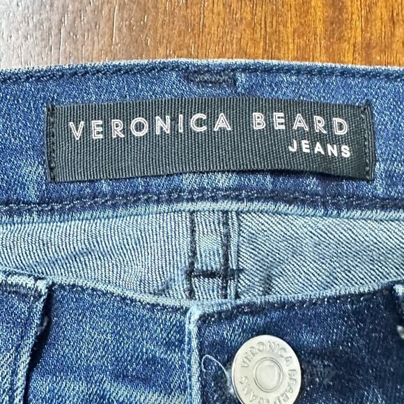 Veronica Beard Kate Tuxedo Stripe Skinny Jeans Bright Blue Women 26 - Picture 4 of 10